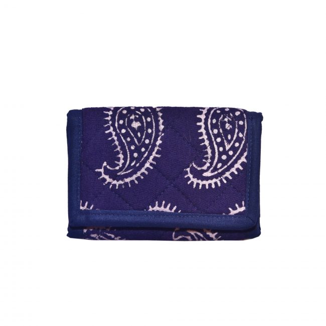 Handcrafted Cotton & Spoange Black Wallet