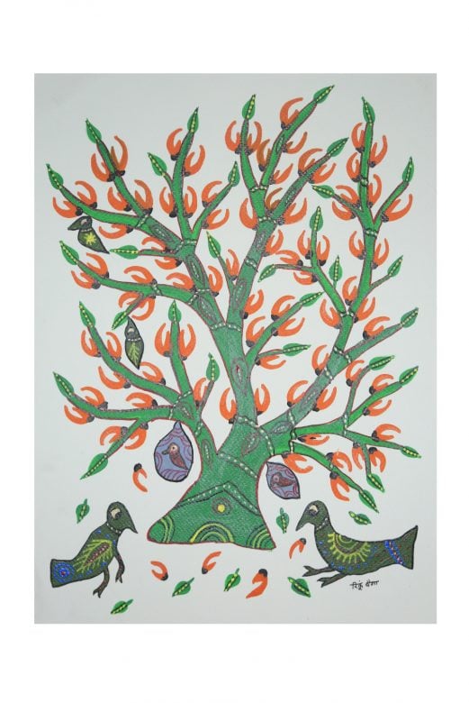 Handcrafted Multicolor Gond Paper Painting