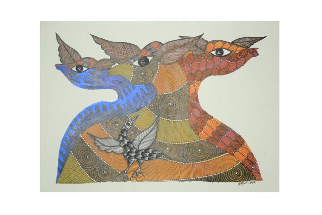 Handcrafted Multicolor Gond Paper Painting