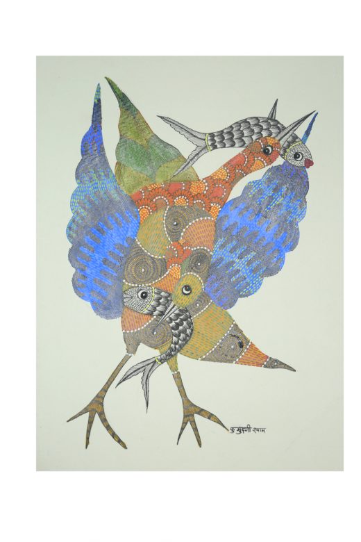 Handcrafted Multicolor Gond Paper Painting