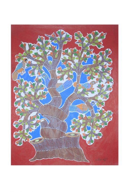 Handcrafted Multicolor Gond Paper Painting