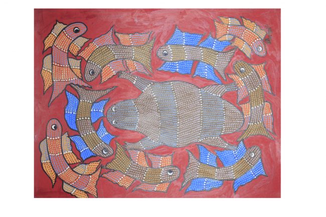 Handcrafted Multicolor Gond Paper Painting
