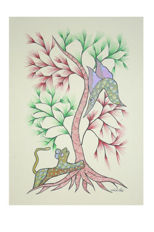 Handcrafted Multicolor Gond Paper Painting