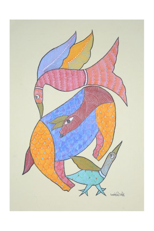Handcrafted Multicolor Gond Paper Painting
