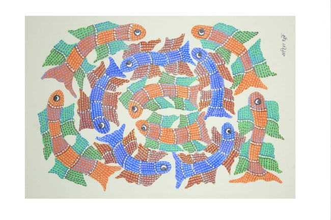 Handcrafted Multicolor Gond Paper Painting