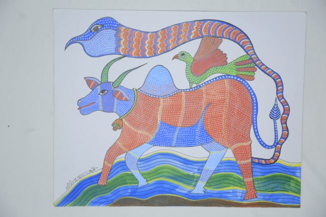 Handcrafted Multicolor Gond Paper Painting