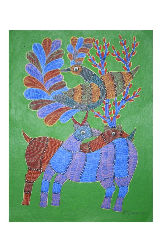 Handcrafted Multicolor Gond Paper Painting
