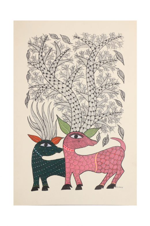 Handcrafted Multicolor Gond Paper Painting