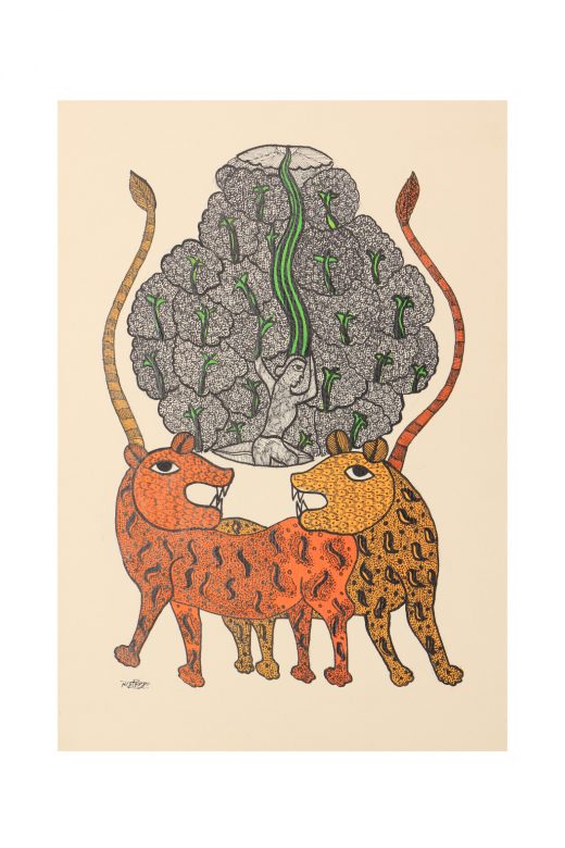 Handcrafted Multicolor Gond Paper Painting