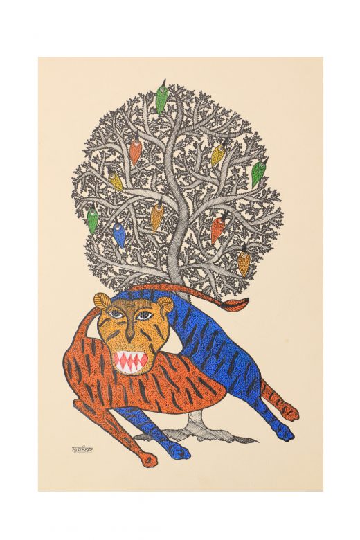 Handcrafted Multicolor Gond Paper Painting