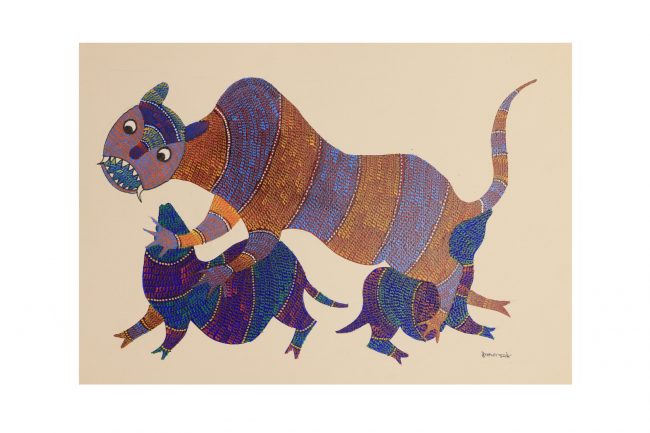 Handcrafted Multicolor Gond Paper Painting