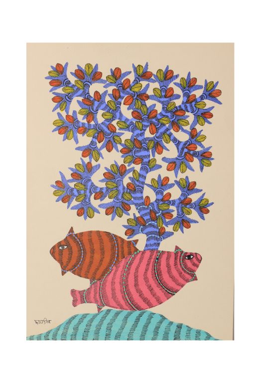 Handcrafted Multicolor Gond Paper Painting