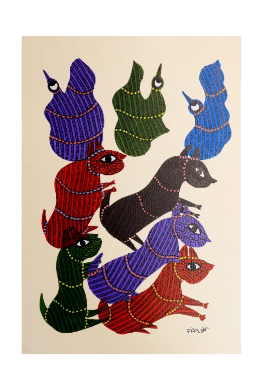 Handcrafted Multicolor Bhil Paper Painting