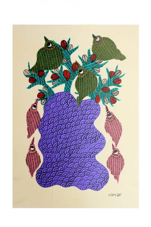 Handcrafted Multicolor Bhil Paper Painting