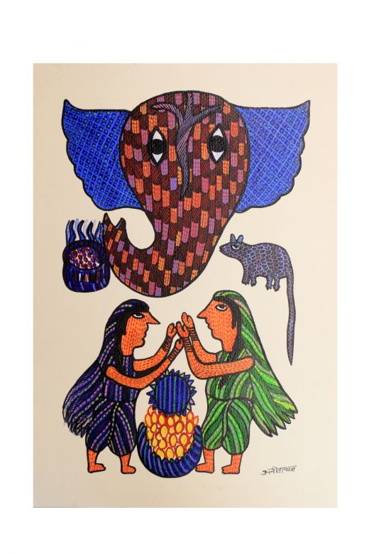 Handcrafted Multicolor Bhil Paper Painting