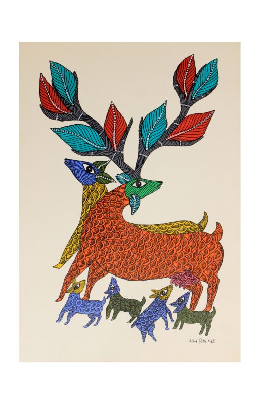 Handcrafted Multicolor Gond Paper Painting