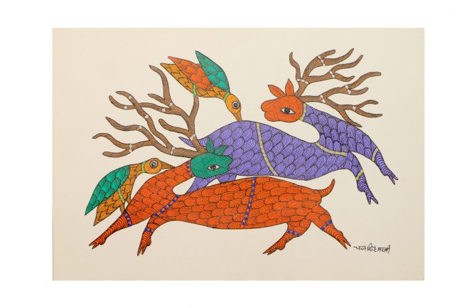 Handcrafted Multicolor Gond Paper Painting
