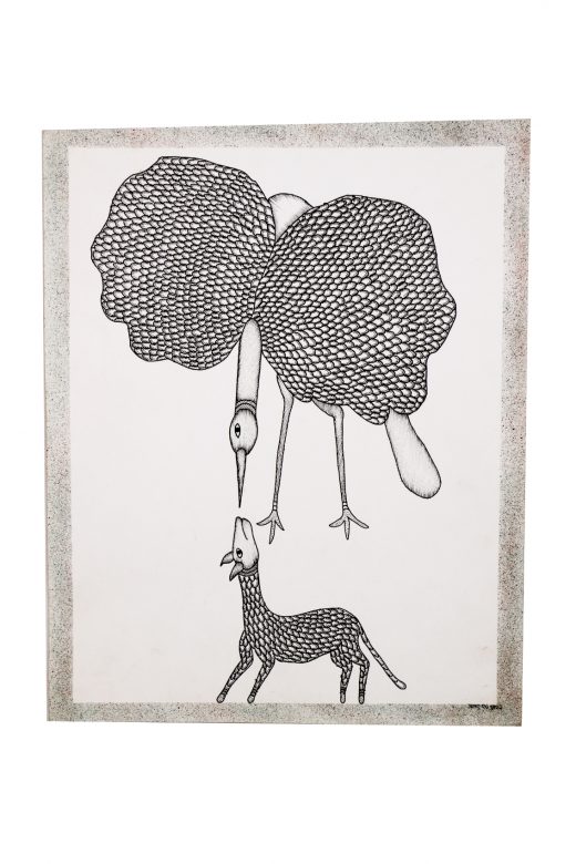 Handcrafted White Bhil Paper Painting