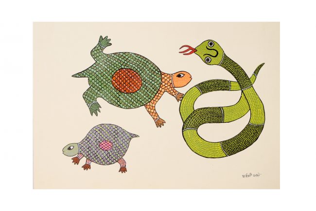 Handcrafted Multicolor Gond Paper Painting