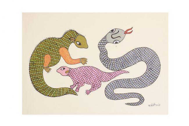 Handcrafted Multicolor Gond Paper Painting