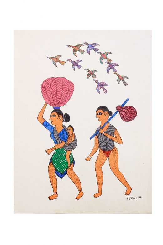 Handcrafted Multicolor Gond Paper Painting