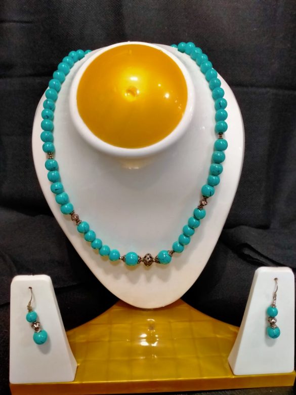 Handmade Sky Blue Omex Necklace