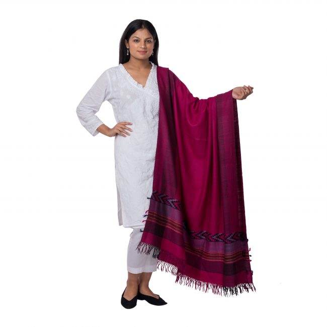 Sheep Wool Purple Shawl