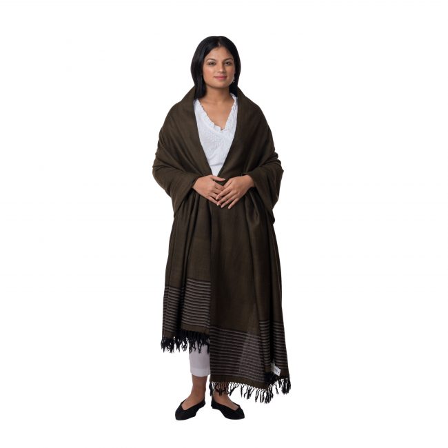 Sheep Wool Green Shawl