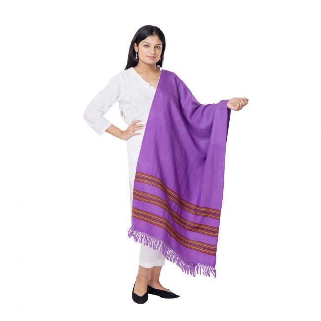 Handwoven Purple Stole