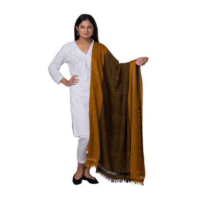 Angoora Silk Yellow Shawl