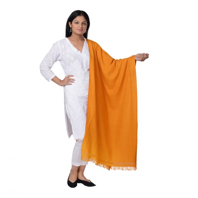 Angoora Silk Yellow Stole