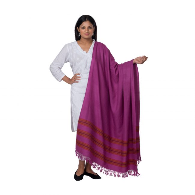 Sheep Wool Purple Shawl