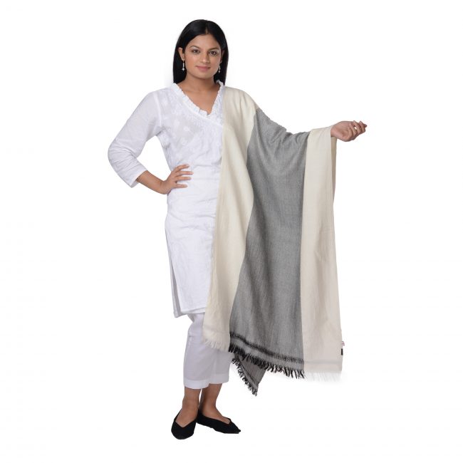 Angoora Sik Grey Stole