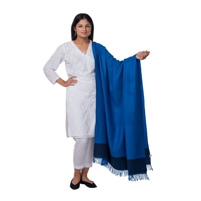 Wool Blue Shawl