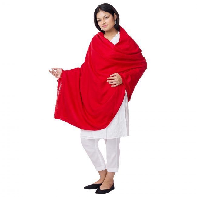 Angoora Silk Red Shawl
