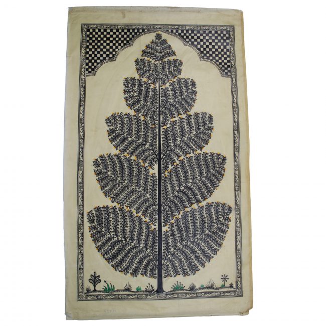 Saura Tussar Tree Multicolor Painting (19*33 Inch)