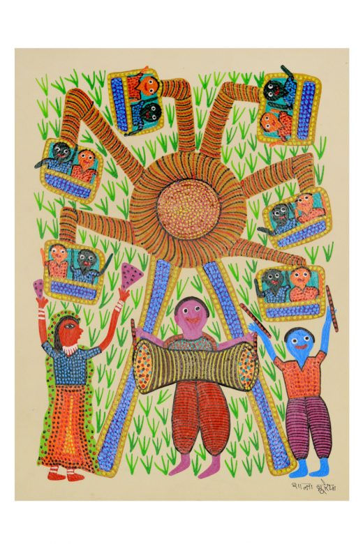 Bhil Multicolor Paper Painting