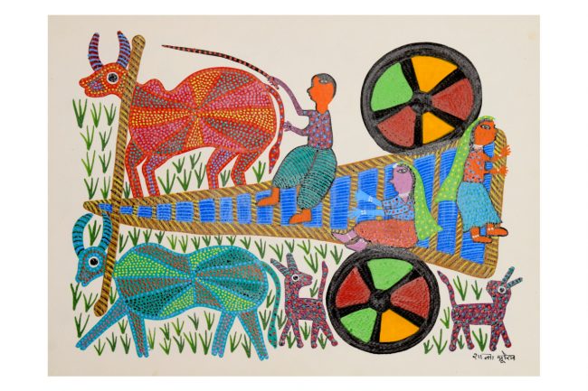 Bhil Multicolor Paper Painting