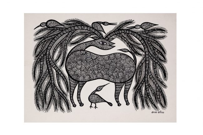 Bhil Paper Multicolor Painting