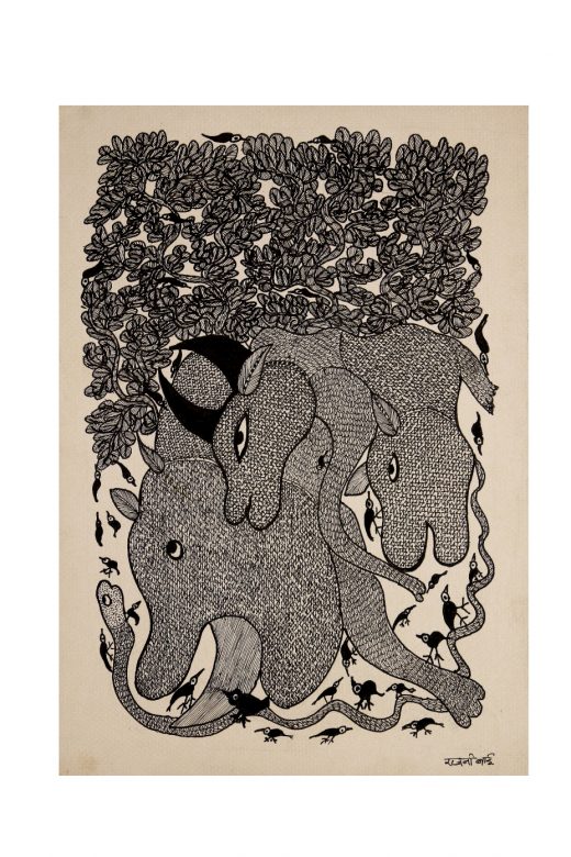 Gond Multicolor Paper Painting