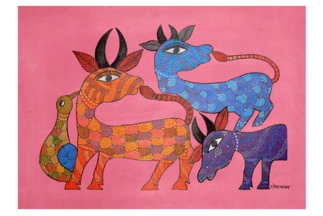 Gond Multicolor Paper Painting