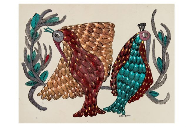 Bhil Multicolor Paper Painting