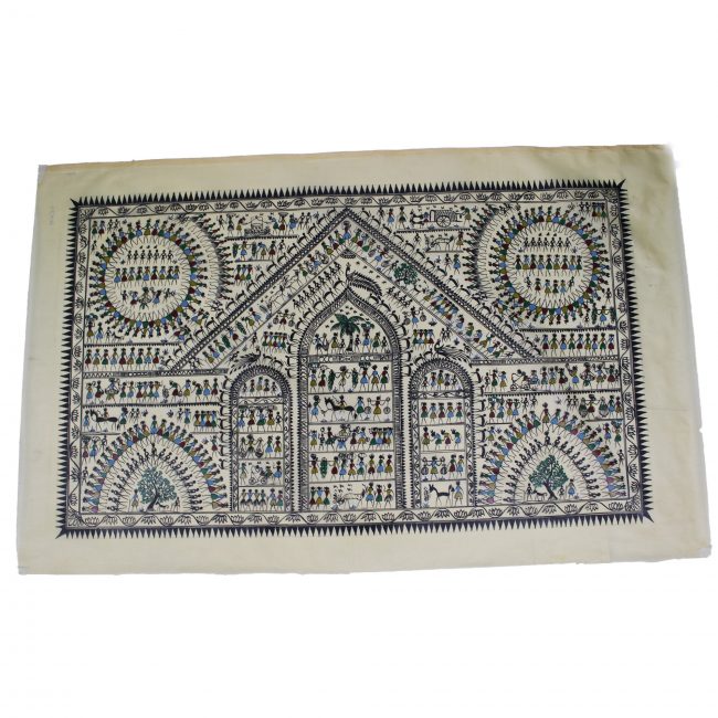 Saura Tussar Multicolor Painting (18*30 Inch)