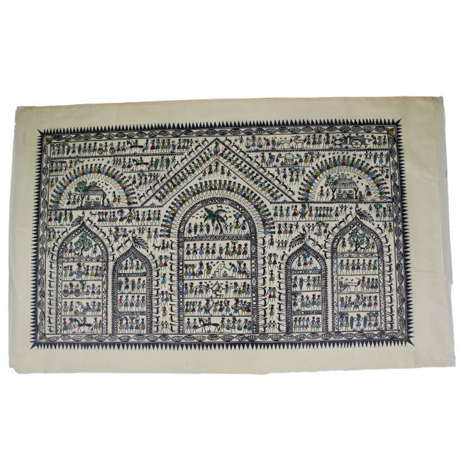 Saura Tussar Multicolor Painting (18*30 Inch)