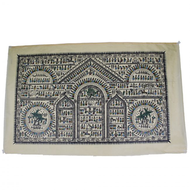 Saura Tussar Multicolor Painting (18*30 Inch)