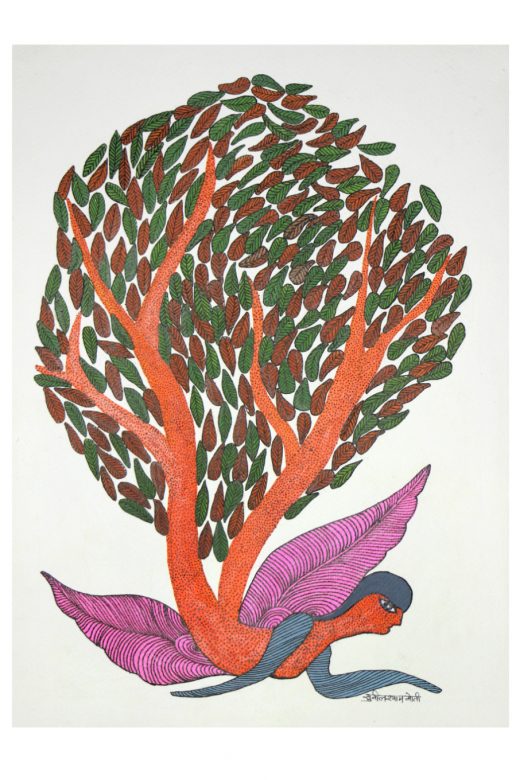 Handmade Gond Paper Multicolor Painting