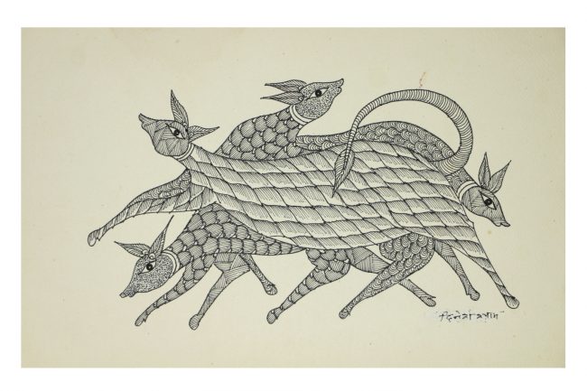 Handcrafted Standard Size Tribal Art Painting