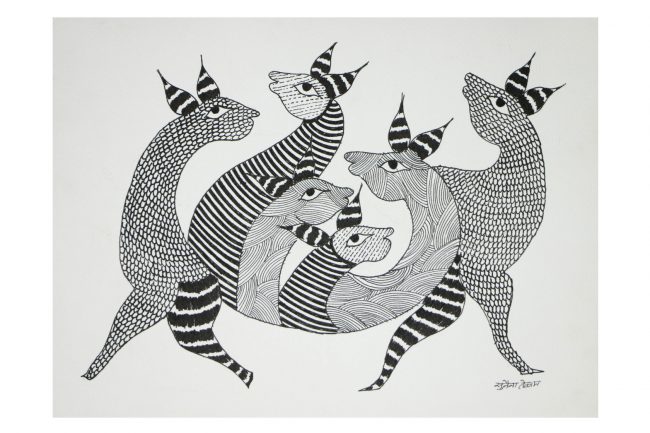 Handcrafted Standard Size Tribal Art Painting