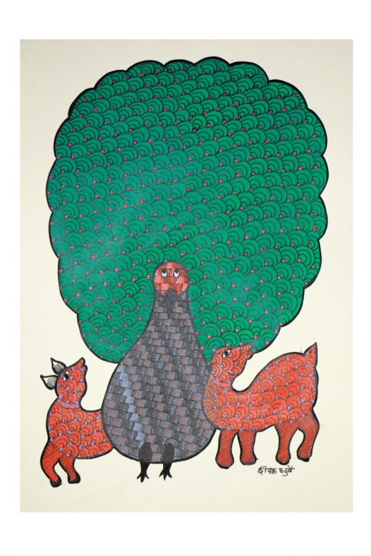 Handcrafted Standard Size Tribal Art Painting