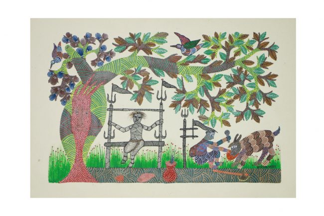 Handcrafted Standard Size Tribal Art Painting